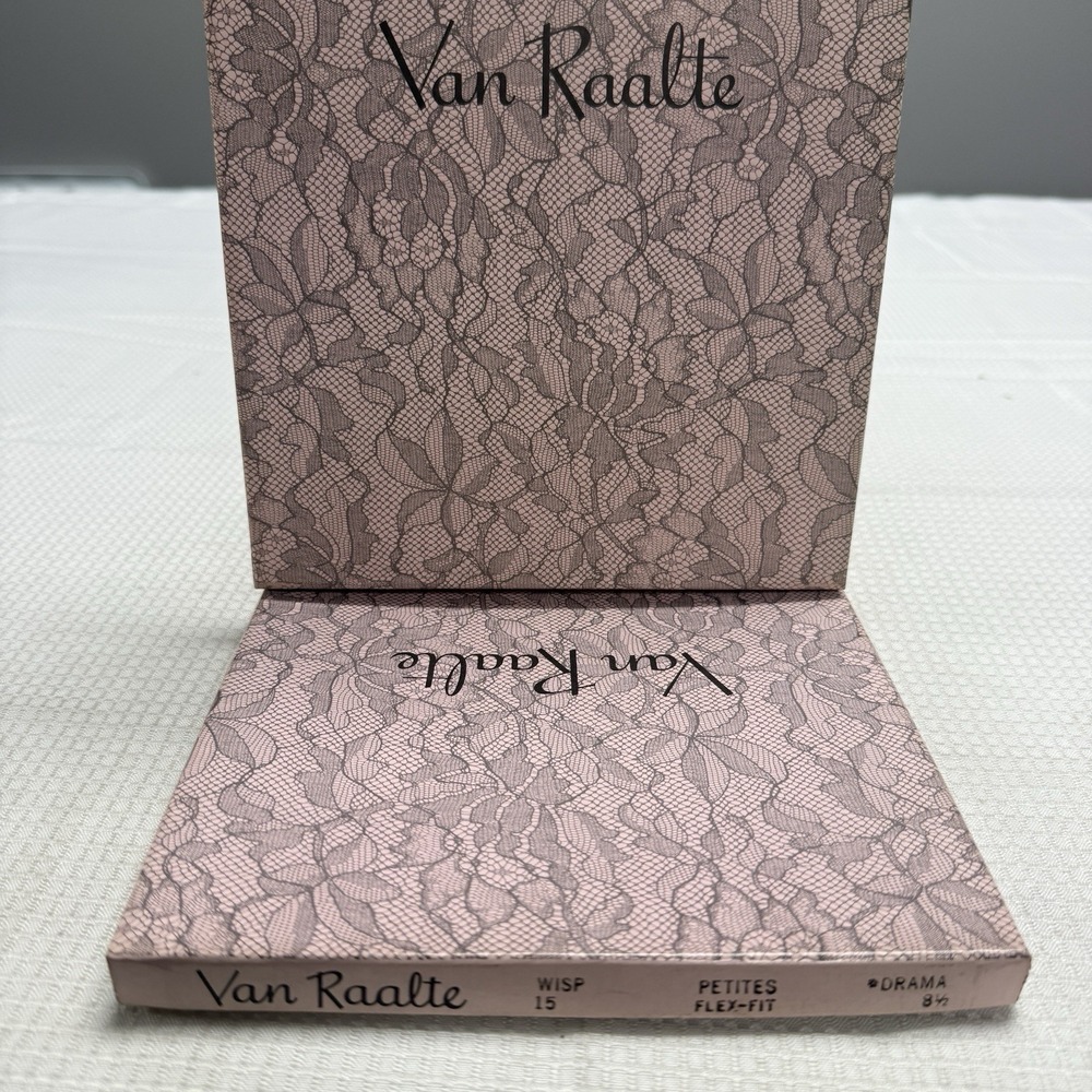 4-Vtg 50s VAN‎ RAALTE Wisp 15 Drama 8.5P Nylon Hose Stockings Seams New 2 Boxes